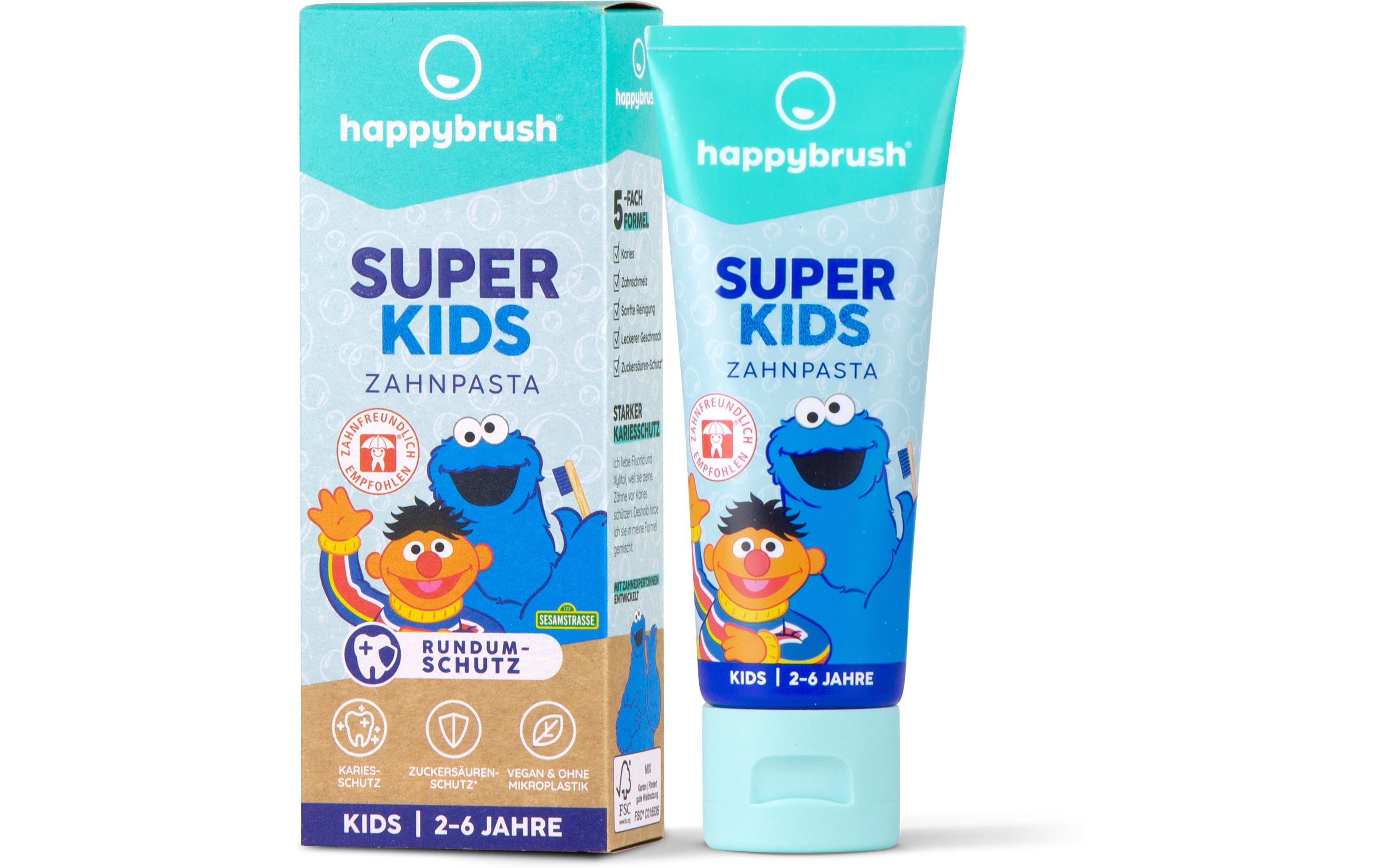 happybrush Zahnpasta SuperKids Sesamstrasse 75 ml happybrush Zahnpasta SuperKids Sesamstrasse 75 ml