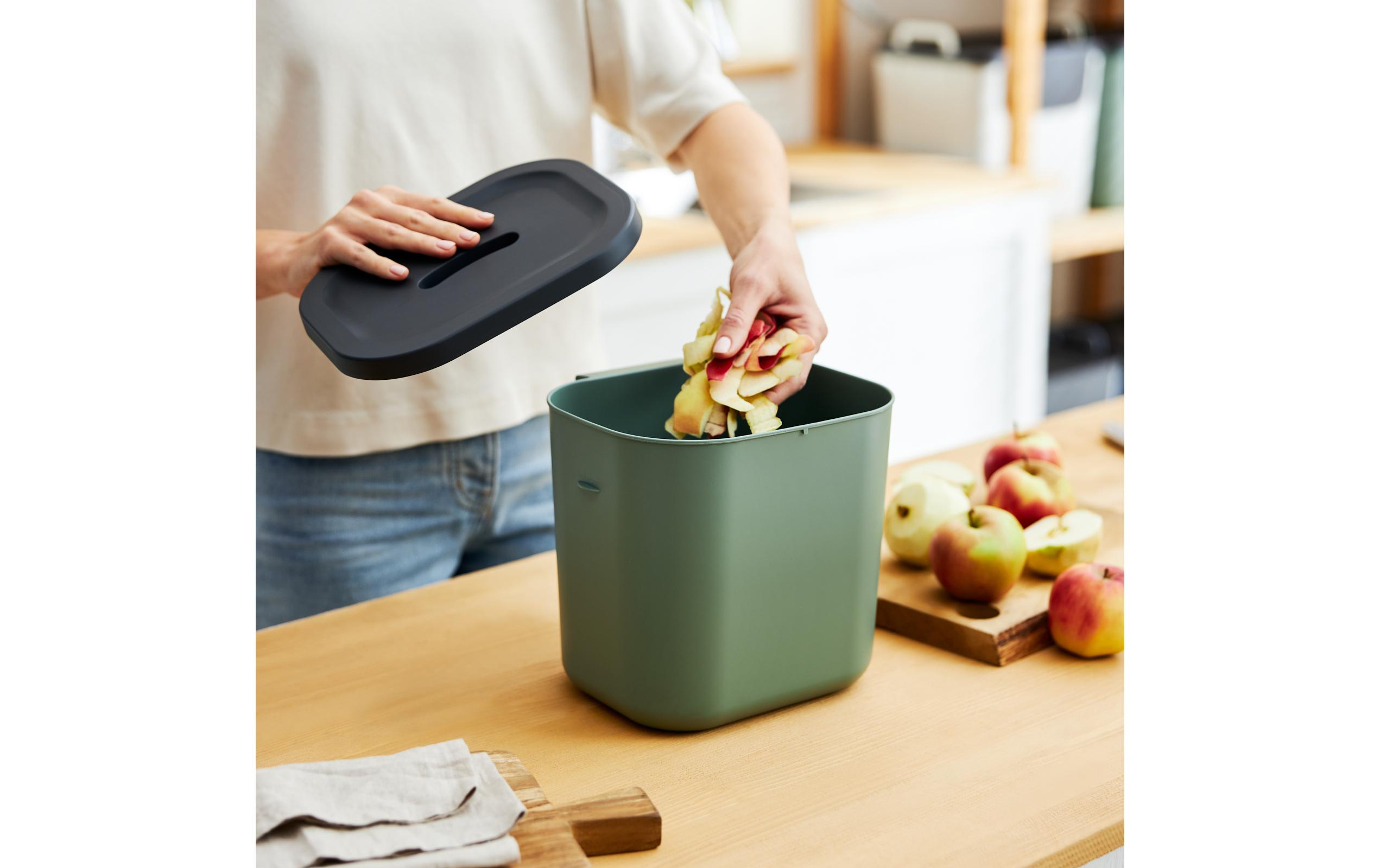 Rotho Recyclingbehälter Jive 99.2 l, Grün/Schwarz/Weiss