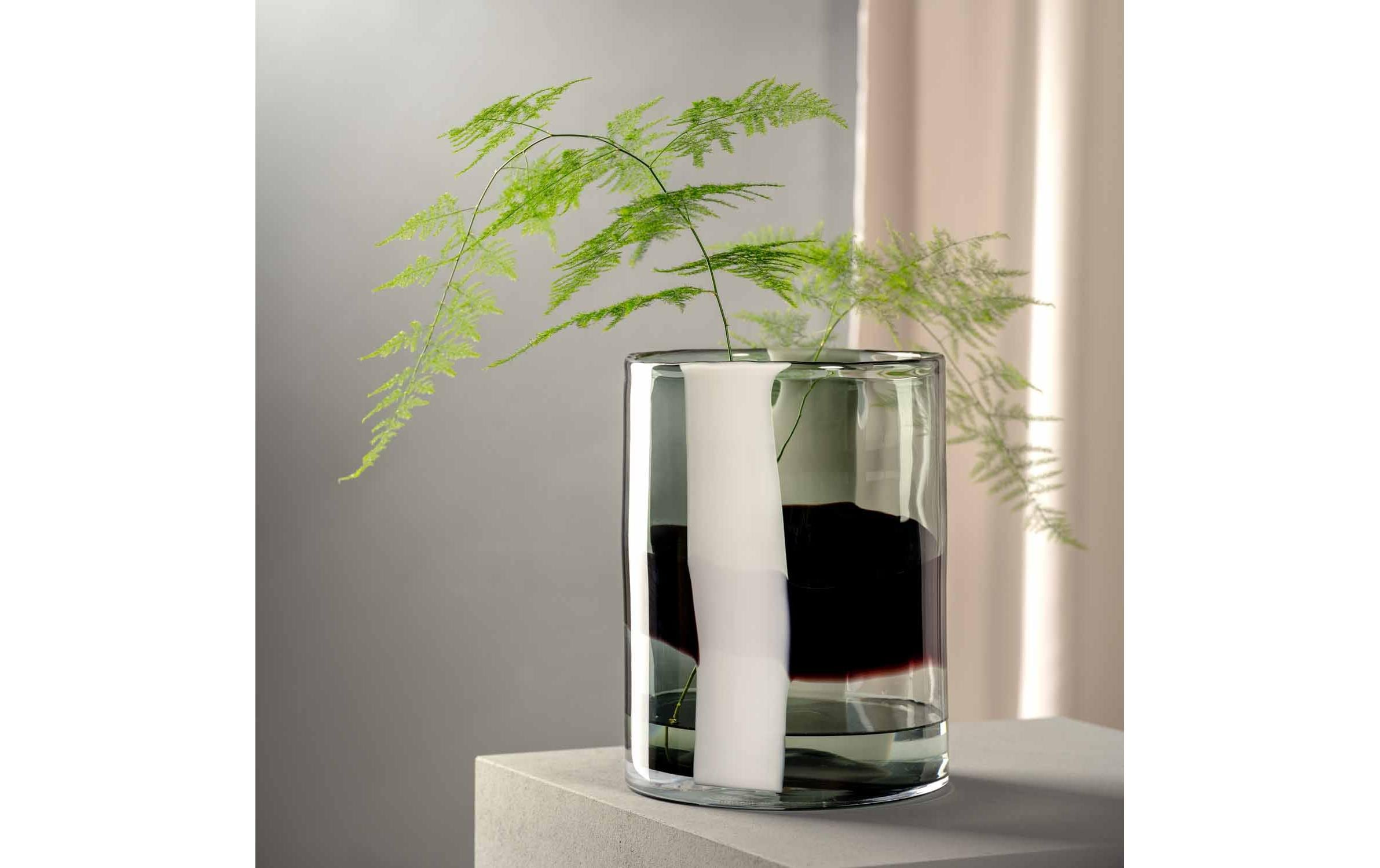 Leonardo Vase Banda Nera 26 cm, Schwarz