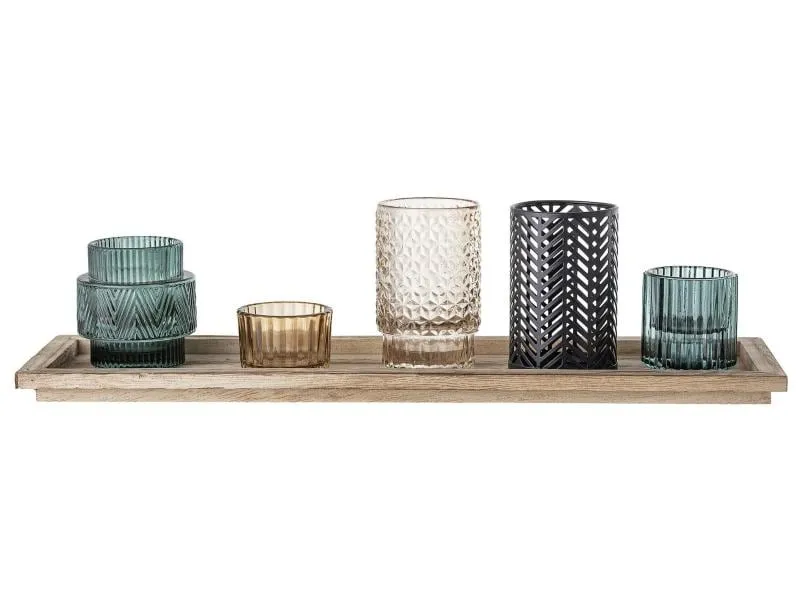 Bloomingville Windlicht Votive 6-teilig, Mehrfarbig