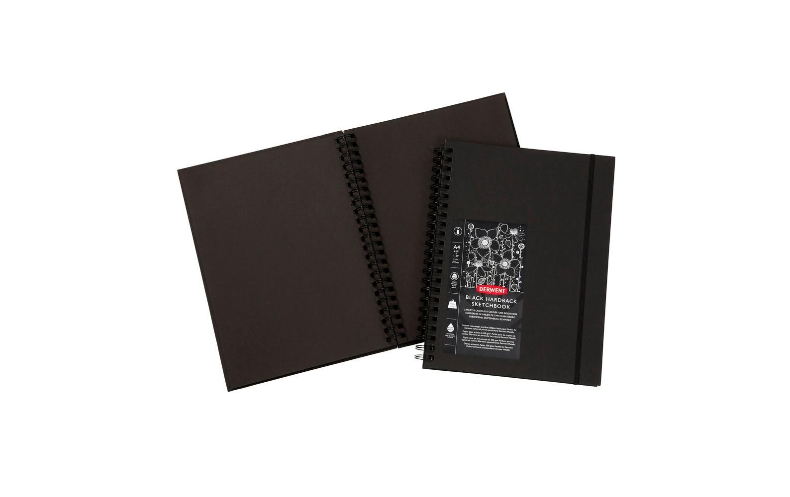 Derwent Skizzenbuch mit schwarzen Seiten, DIN-A4, 40 Blatt