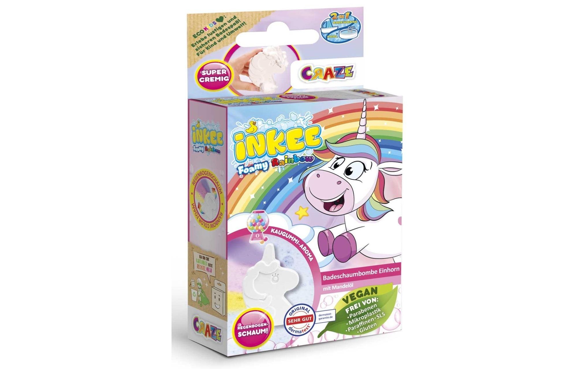 Craze Badespass Inkee Badebombe Foamy Unicorn 1 Stück Craze Badespass Inkee Badebombe Foamy Unicorn 1 Stück