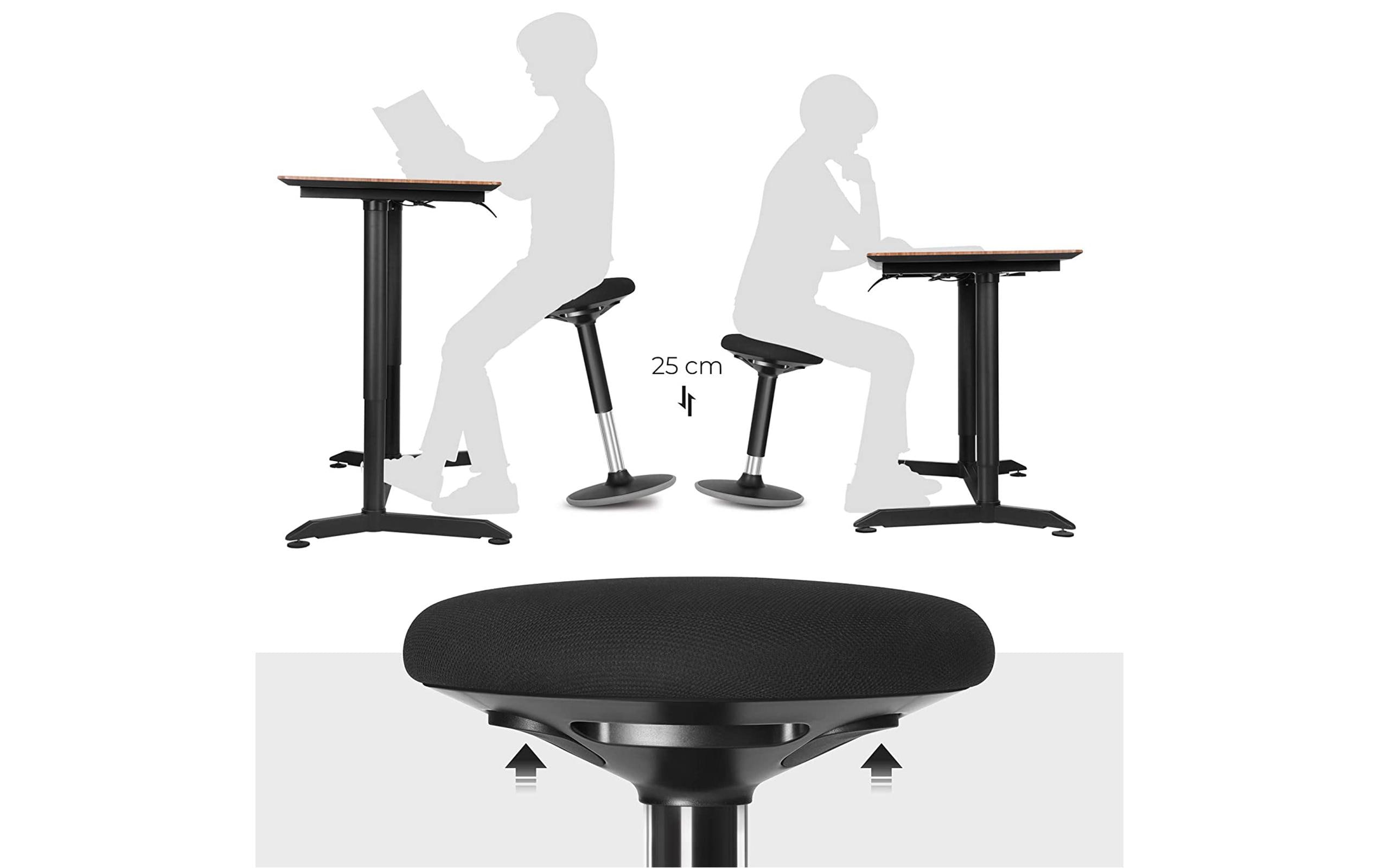 Songmics 360° drehbarer Balance-Stuhl Schwarz