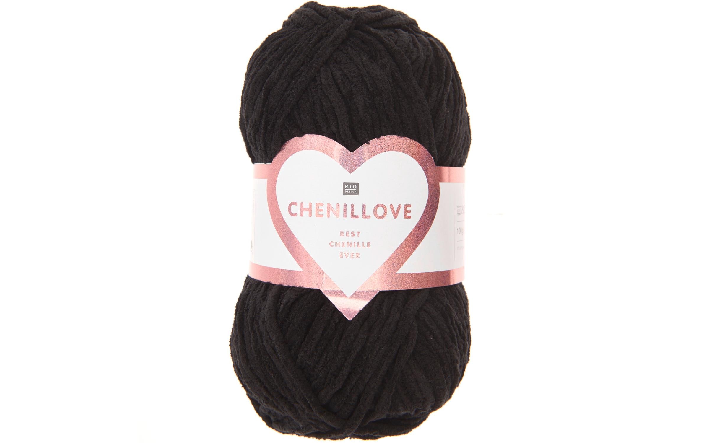 Rico Design Wolle Chenillove 100 g, Schwarz