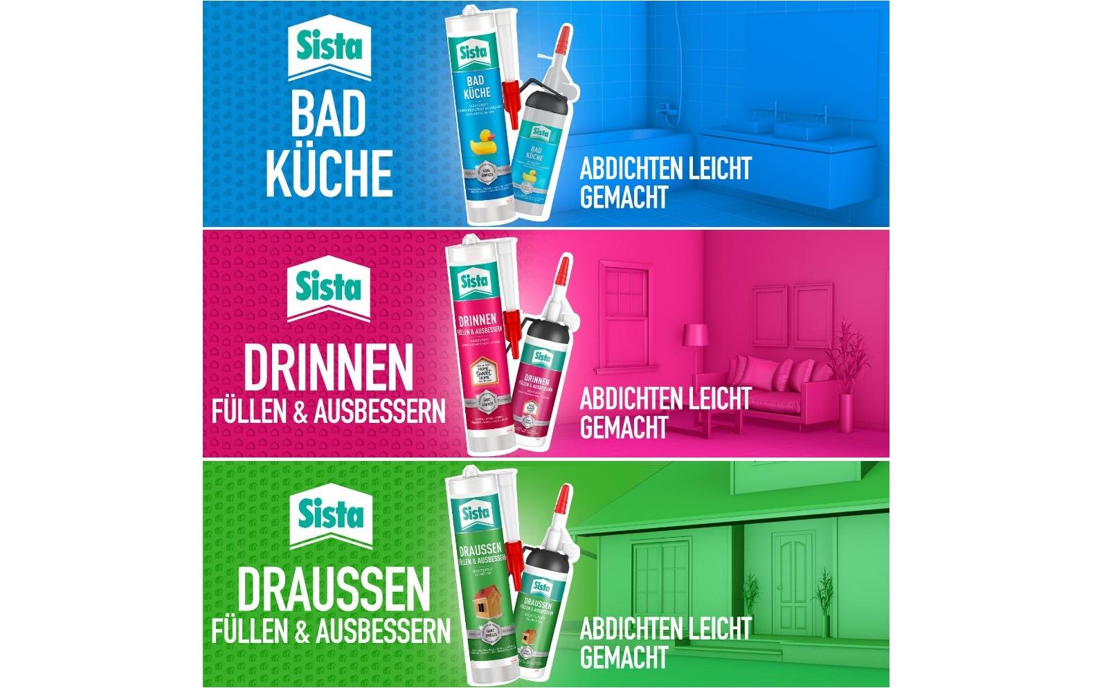 Sista Dichtmasse Bad & Küche 100 ml, Weiss