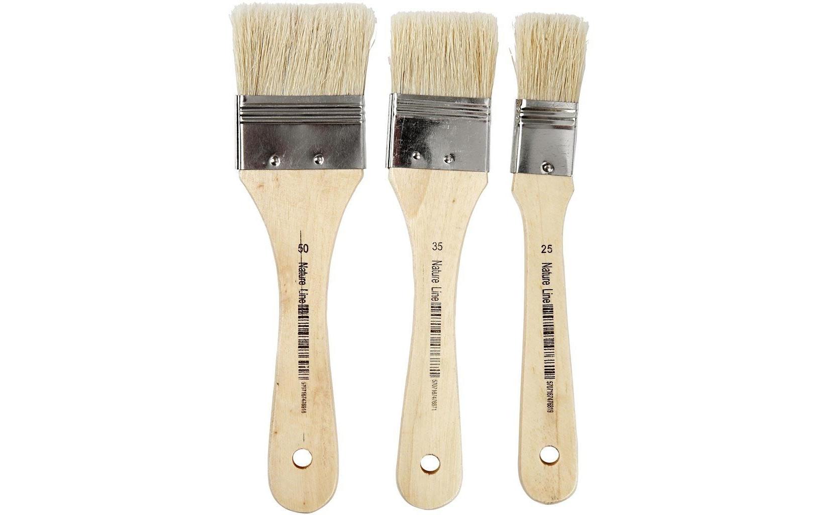 Creativ Company Borstenpinsel Lackierpinsel Flach 3 Stück Creativ Company Borstenpinsel Lackierpinsel Flach 3 Stück