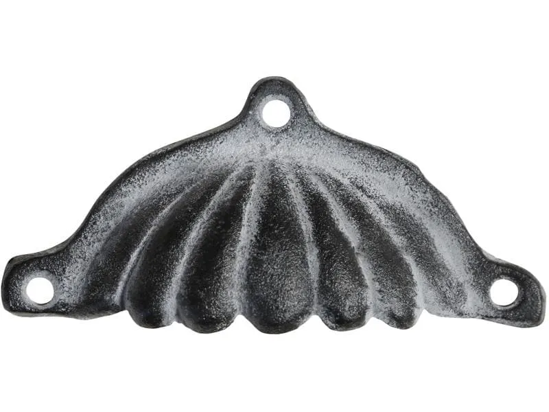Chic Antique Möbelgriff mit Rillen 5 x 12 cm, antik Grau