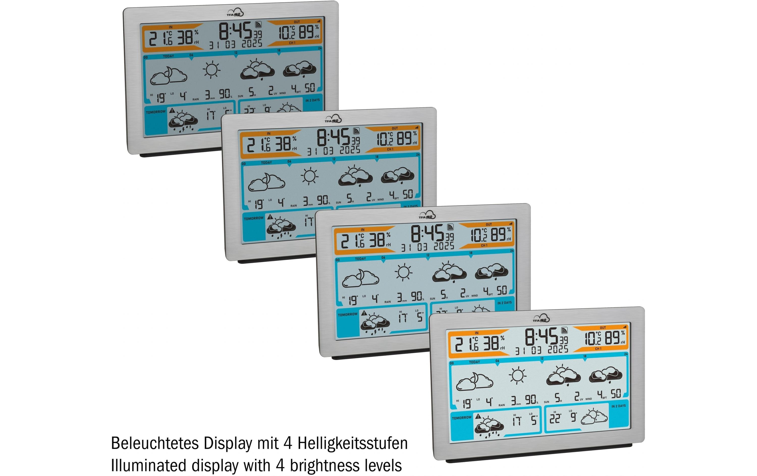 TFA Dostmann Wetterstation TFA.me ID-02 WLAN Silber TFA Dostmann Wetterstation TFA.me ID-02 WLAN Silber
