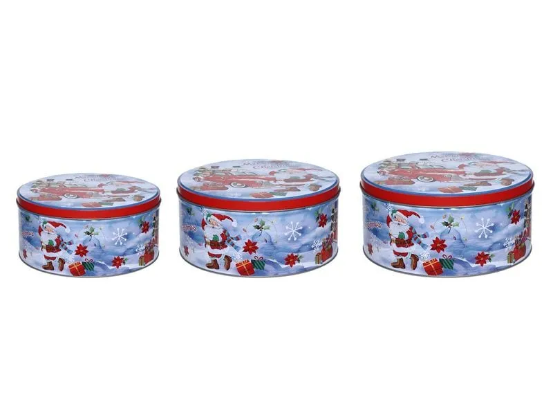 Dameco Guetzli-Dose Santa & Auto 3-teilig Dameco Guetzli-Dose Santa & Auto 3-teilig