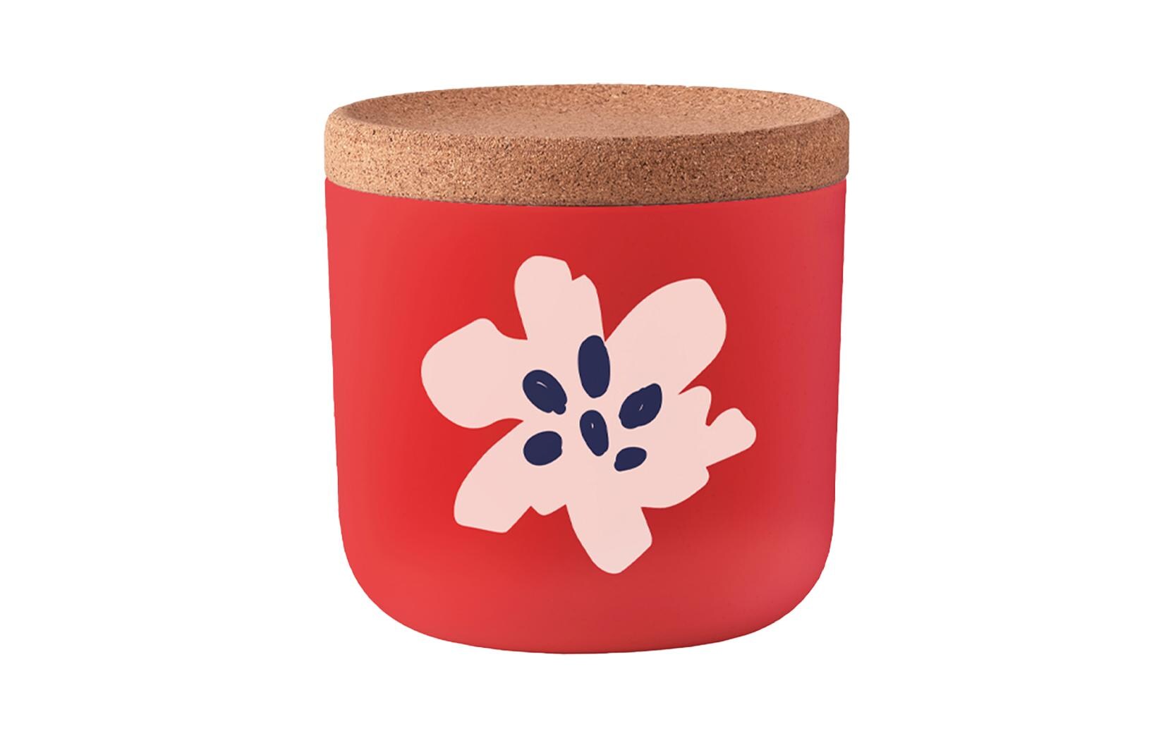 BioLoco Vorratsdose Kukkia Small 0.57 l, Hellrosa/Rot