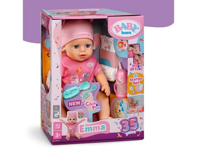 Baby Born BABY born Emma Click & Play 43 cm 43 cm Baby Born BABY born Emma Click & Play 43 cm 43 cm