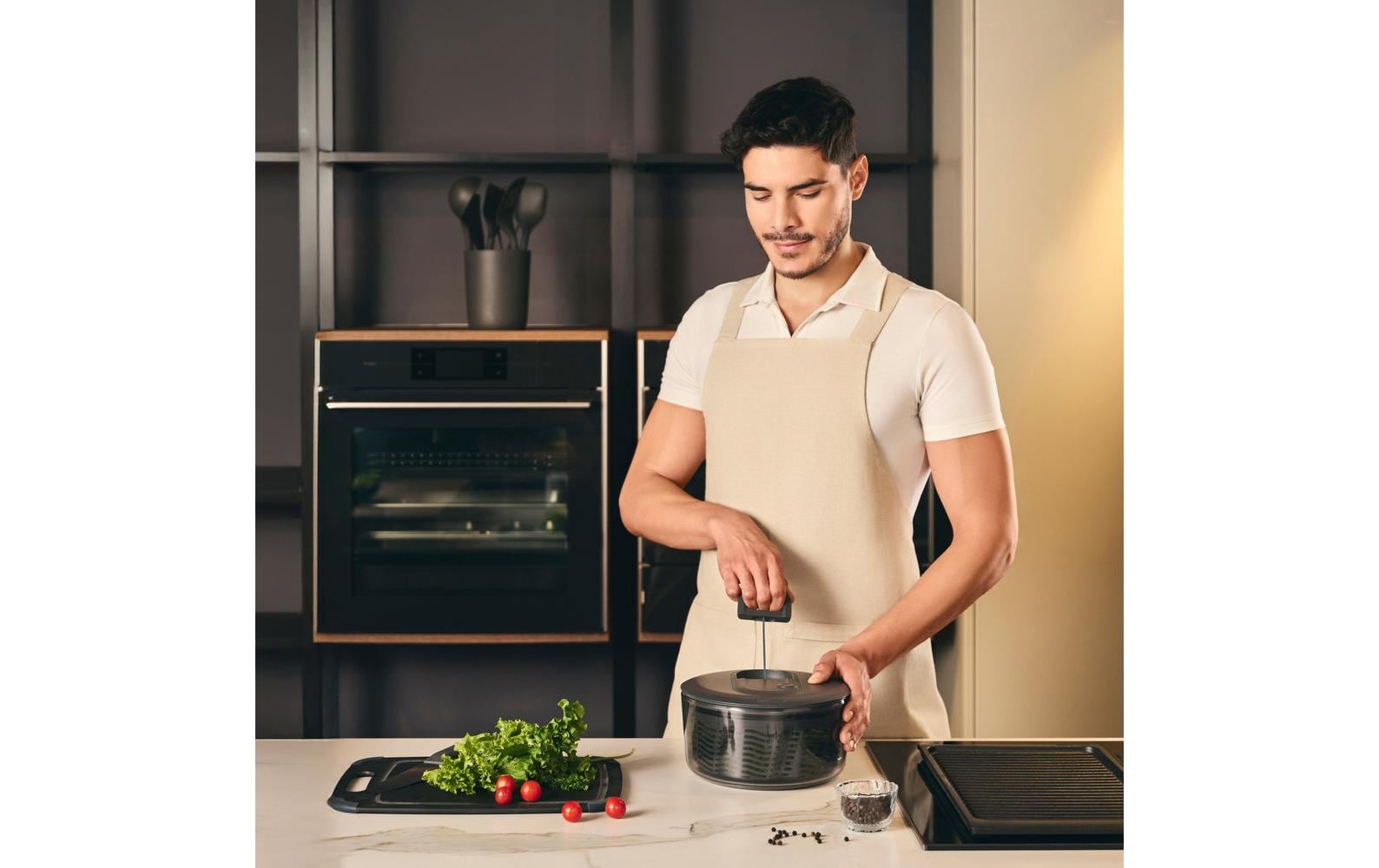 Zyliss Salatschleuder Easy Spin S Grau