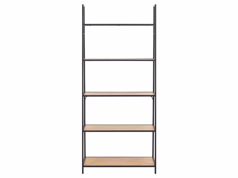 AC Design Regal Seaford 77 x 36 x 174.5 cm, Eiche/Schwarz matt