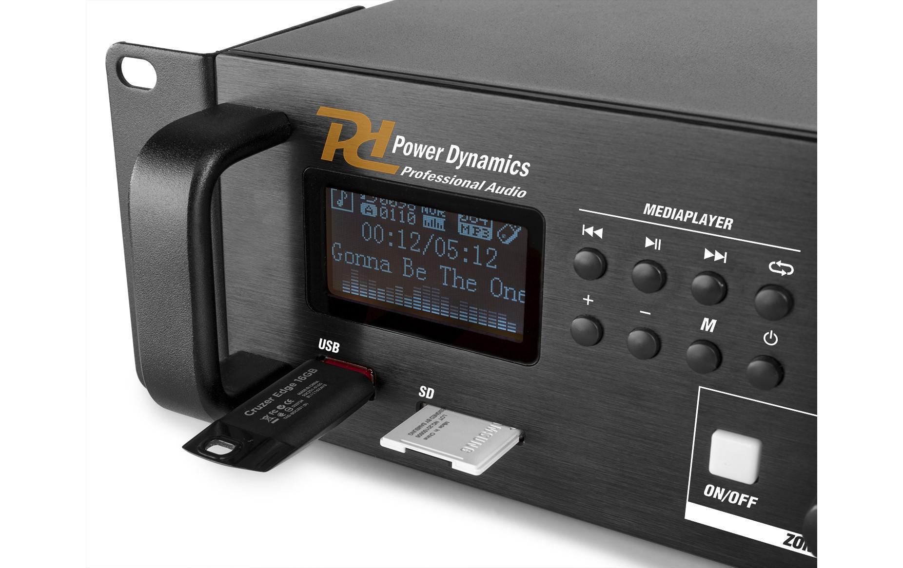 Power Dynamics Verstärker Pro PDV240MP3 4-Zonen Mischer