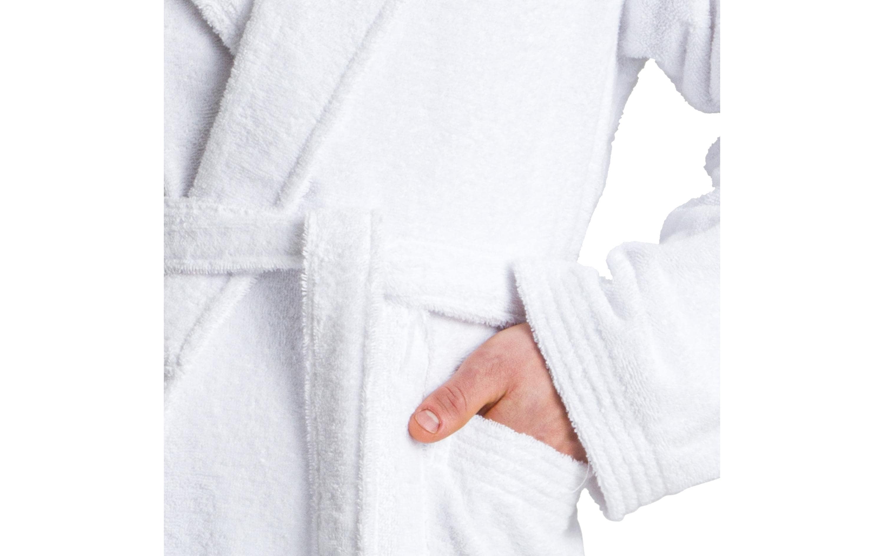 Möve Bademantel Superwuschel L, Weiss