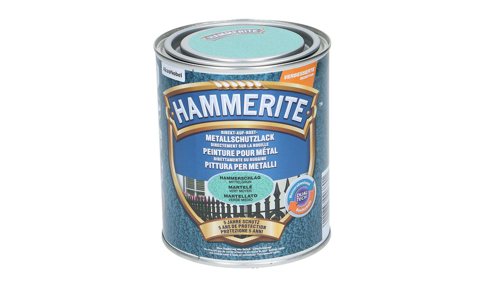 Hammerite Metall-Schutzlack HS Mittelgrün, 750 ml