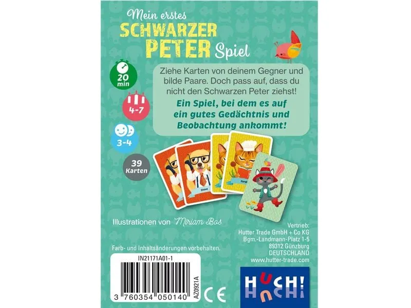 HUCH! Kartenspiel Schwarzer Peter Hunde und Katzen