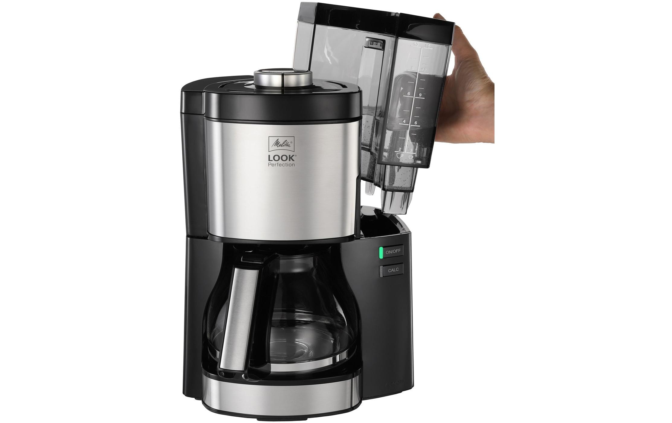 Melitta Filterkaffeemaschine Look Perfection Edelstahl, Schwarz