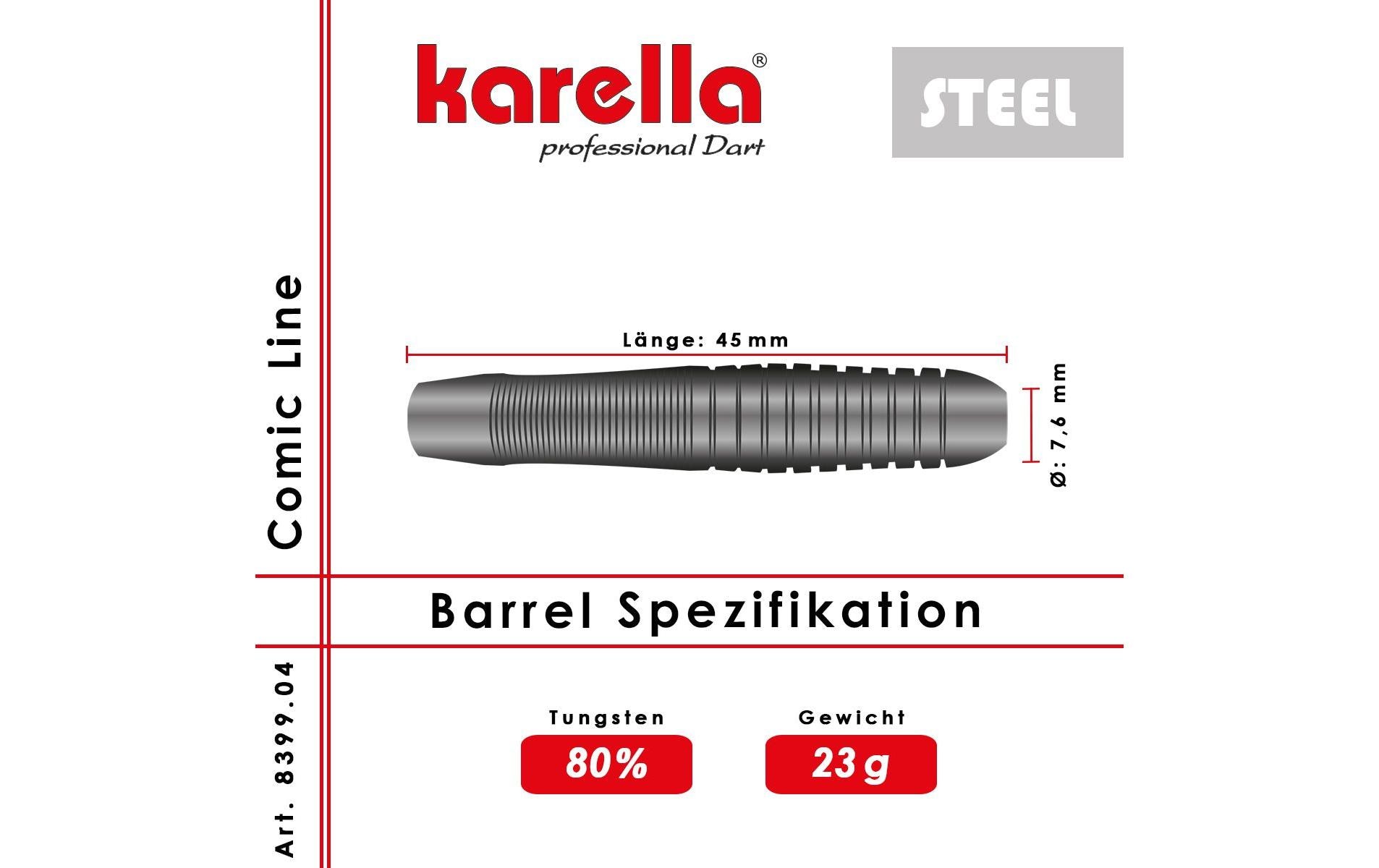 Karella Steeldart Comic Line CL-4 23 g, 3 Stück