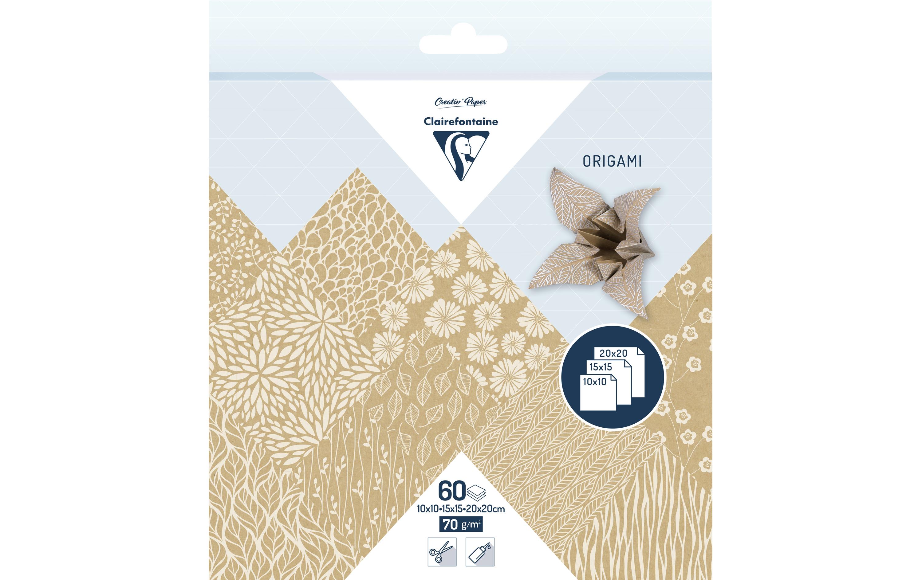 Clairefontaine Faltblätter Origami Floral 70 g/m², 60 Blatt