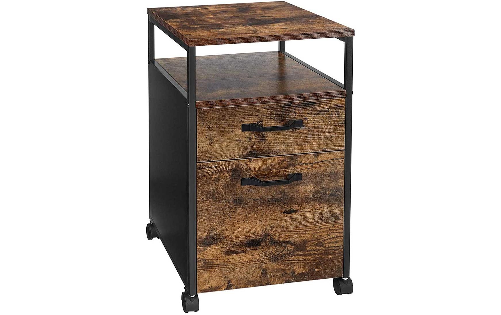 VASAGLE Multifunktionswagen mit 2 Schubladen 41 x 66 cm VASAGLE Multifunktionswagen mit 2 Schubladen 41 x 66 cm