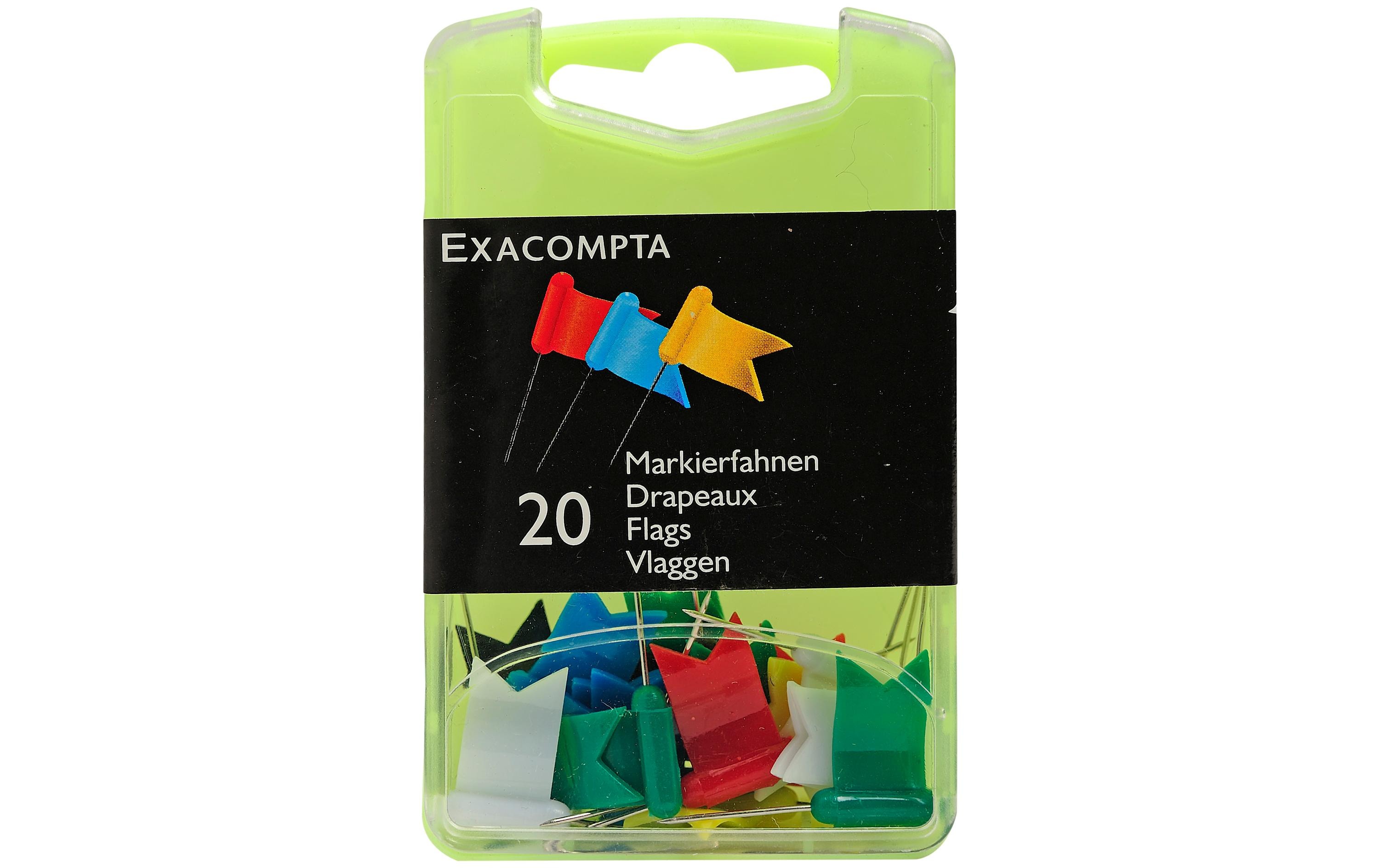 Exacompta Reissnägel Markierfahnen, 20 Stück, assortiert Exacompta Reissnägel Markierfahnen, 20 Stück, assortiert