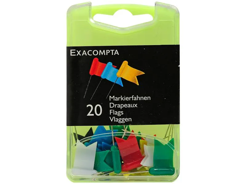 Exacompta Reissnägel Markierfahnen, 20 Stück, assortiert Exacompta Reissnägel Markierfahnen, 20 Stück, assortiert