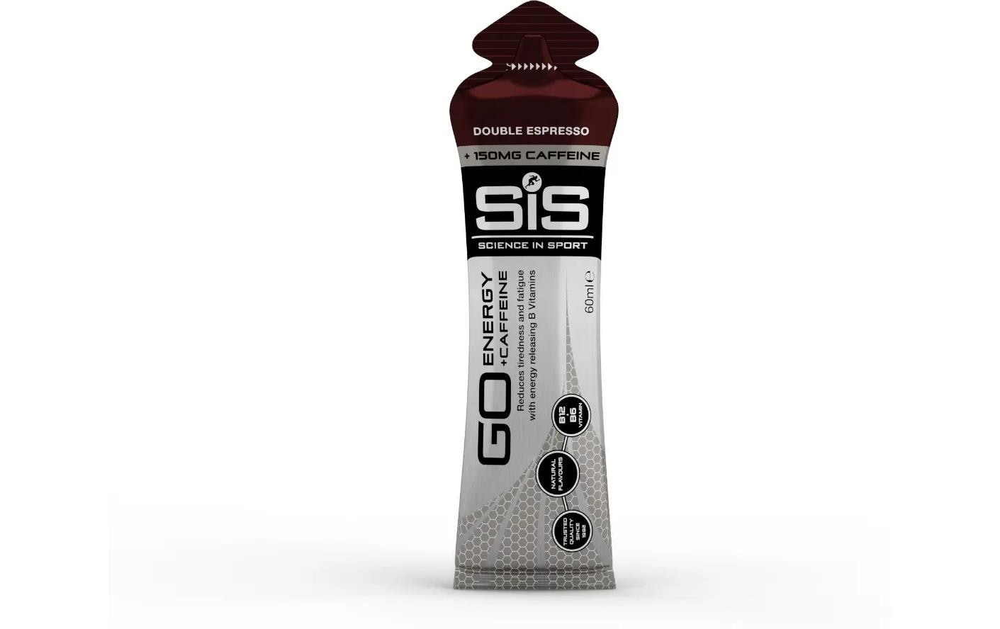 SIS - ScienceinSport Energygel Go Energy + Caffeine Double Espresso, 30 Stück