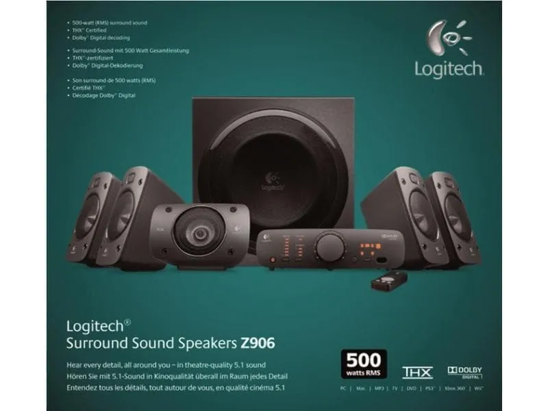 Logitech PC-Lautsprecher Z906 Logitech PC-Lautsprecher Z906