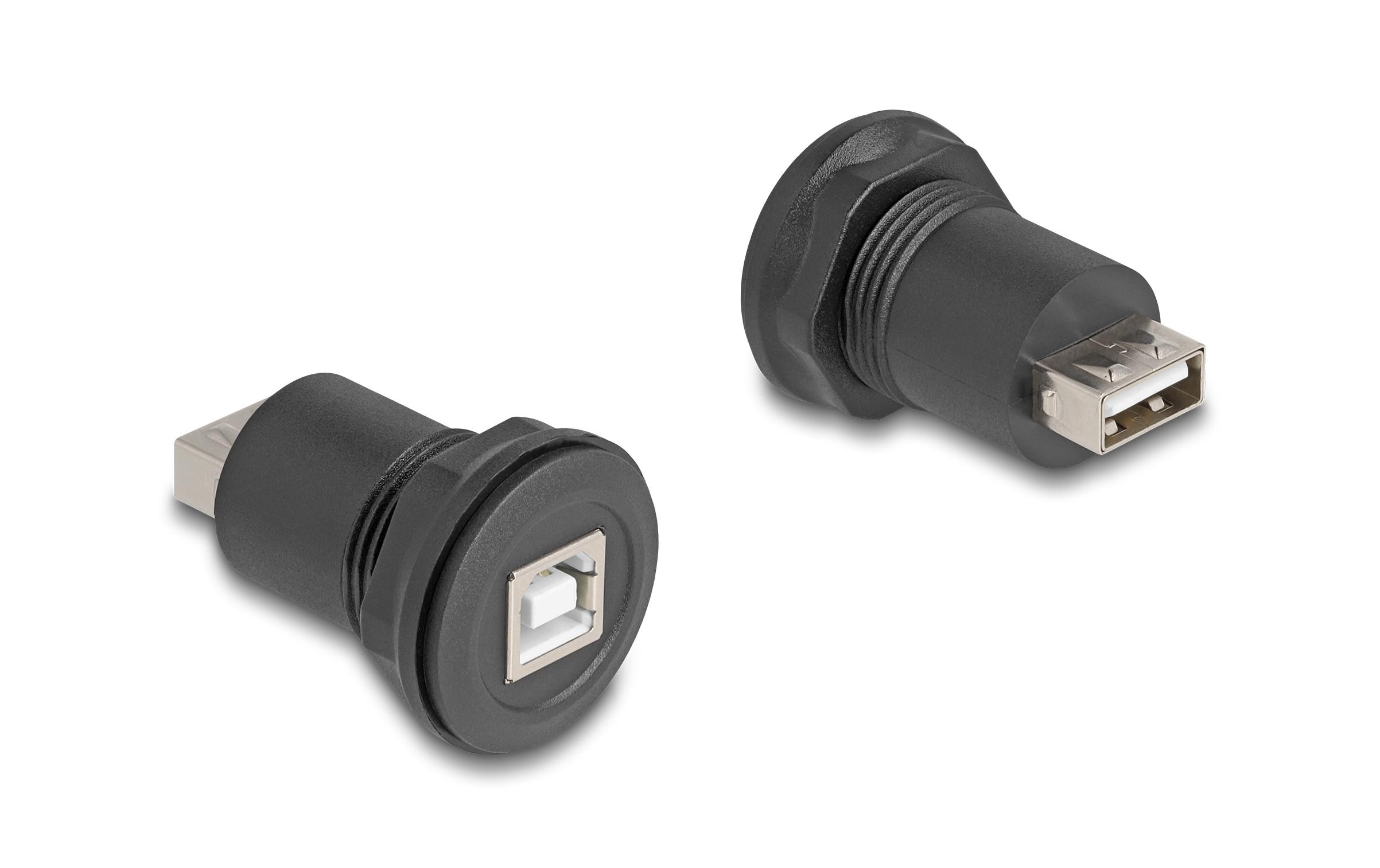Delock USB 2.0 Typ-B zu USB 2.0 Typ-A Einbaubuchse Delock USB 2.0 Typ-B zu USB 2.0 Typ-A Einbaubuchse