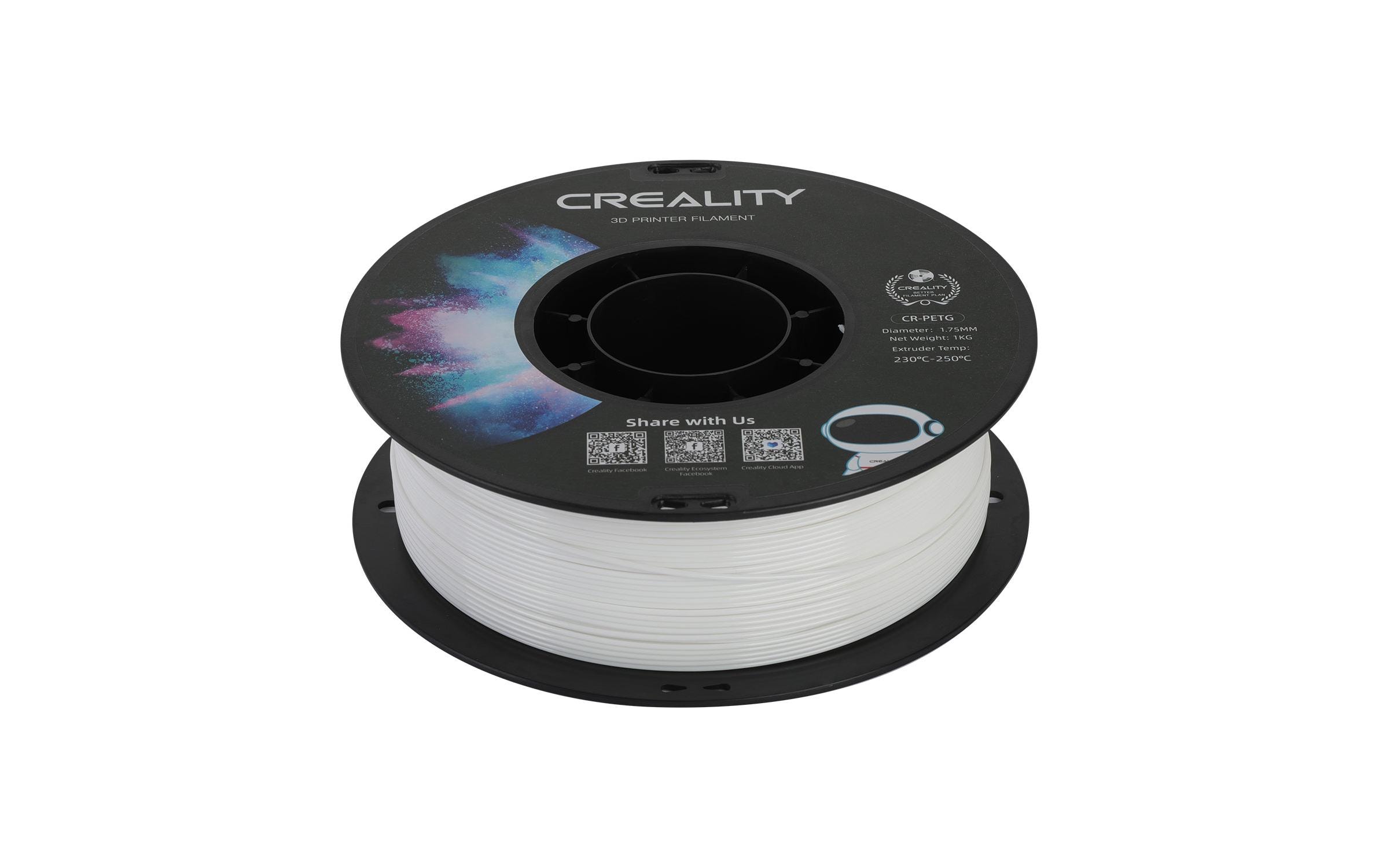 Creality Filament PETG, Weiss, 1.75 mm, 1 kg Creality Filament PETG, Weiss, 1.75 mm, 1 kg