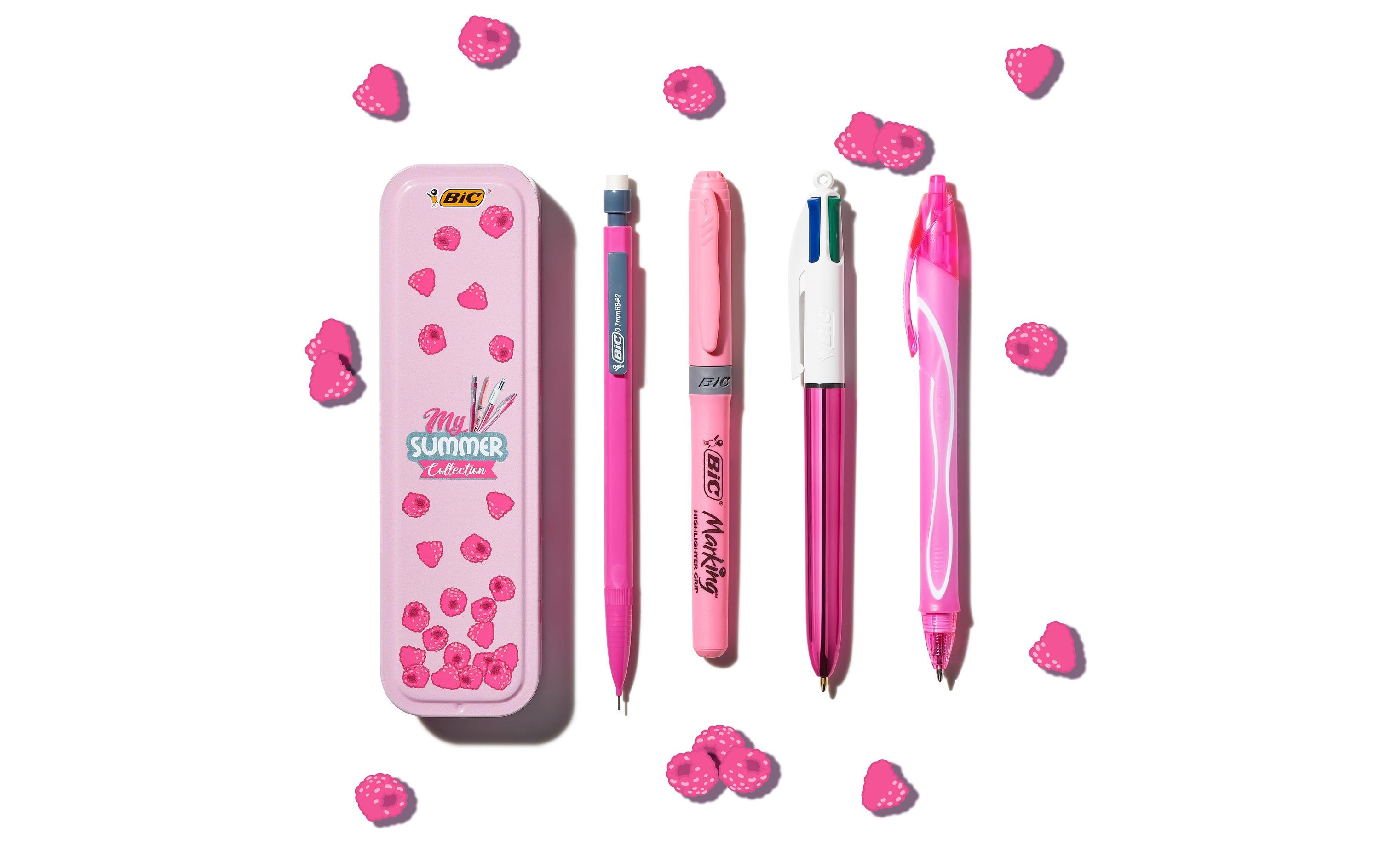 BIC Kugelschreiber Summer pink Box 4-teilig