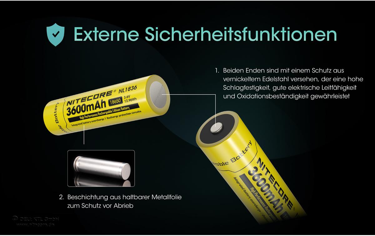 Nitecore Akku Typ 18650 NL1836 3600 mAh
