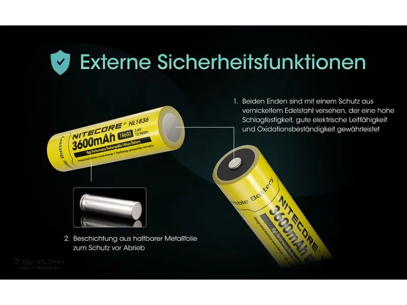 Nitecore Akku Typ 18650 NL1836 3600 mAh Nitecore Akku Typ 18650 NL1836 3600 mAh