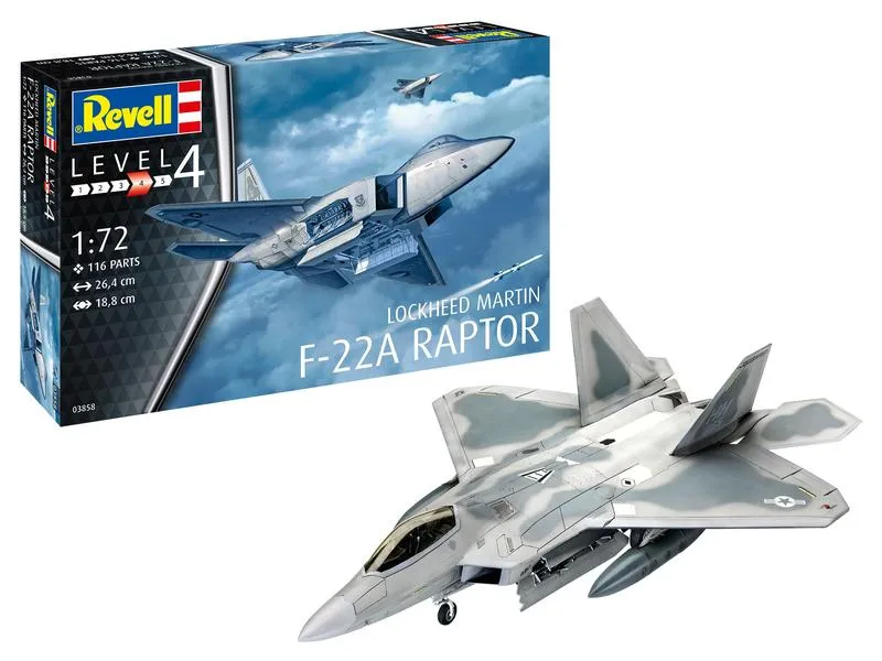 Revell Bausatz Lockheed Martin F-22A Raptor 1:72 Revell Bausatz Lockheed Martin F-22A Raptor 1:72