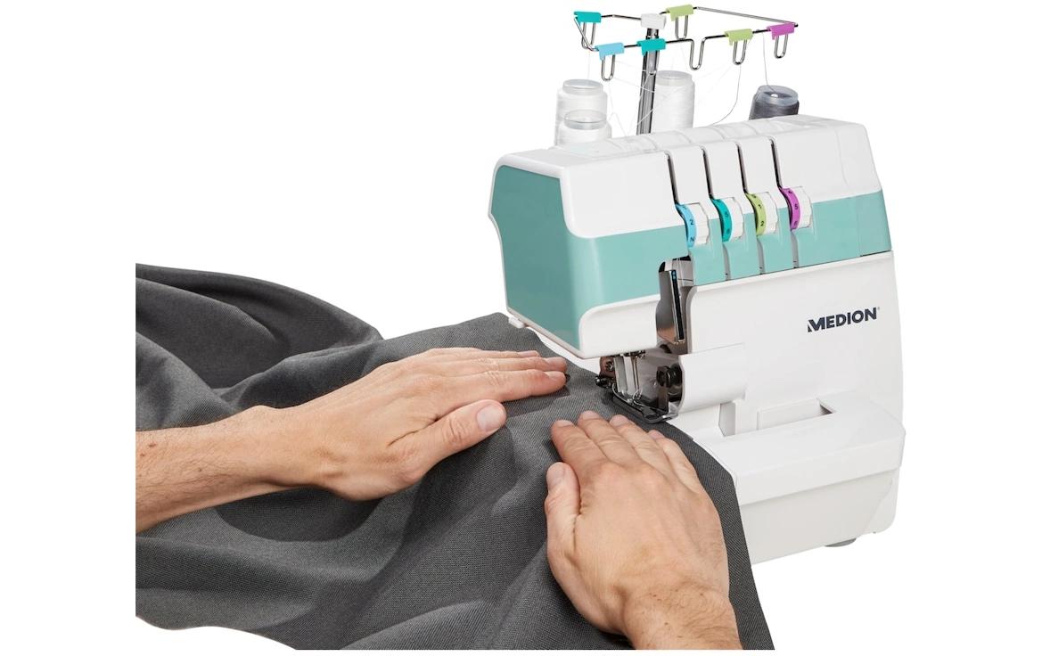 Medion Nähmaschine Life Overlock SO90 Weiss/Türkis