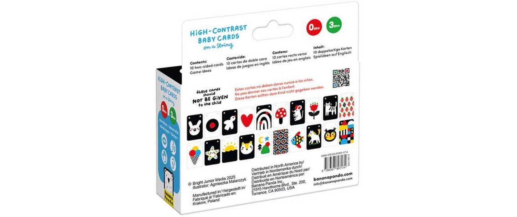 Banana Panda Hochkontrast-Baby-Karten