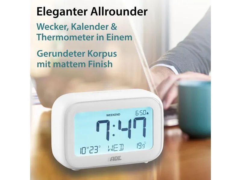 ADE Digitalwecker mit Temperaturanzeige ADE Digitalwecker mit Temperaturanzeige
