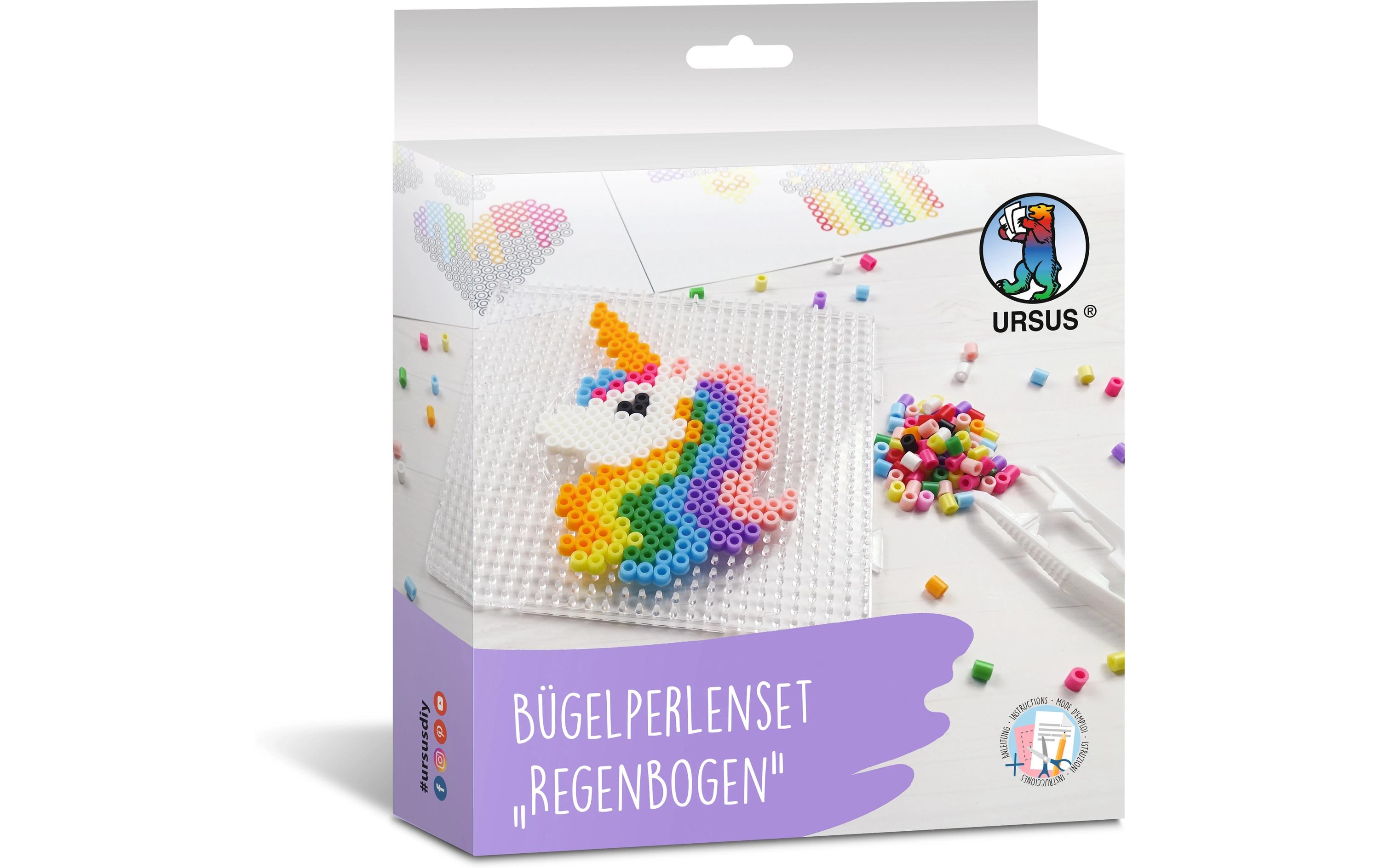 URSUS Bügelperlen Set Regenbogen Mehrfarbig
