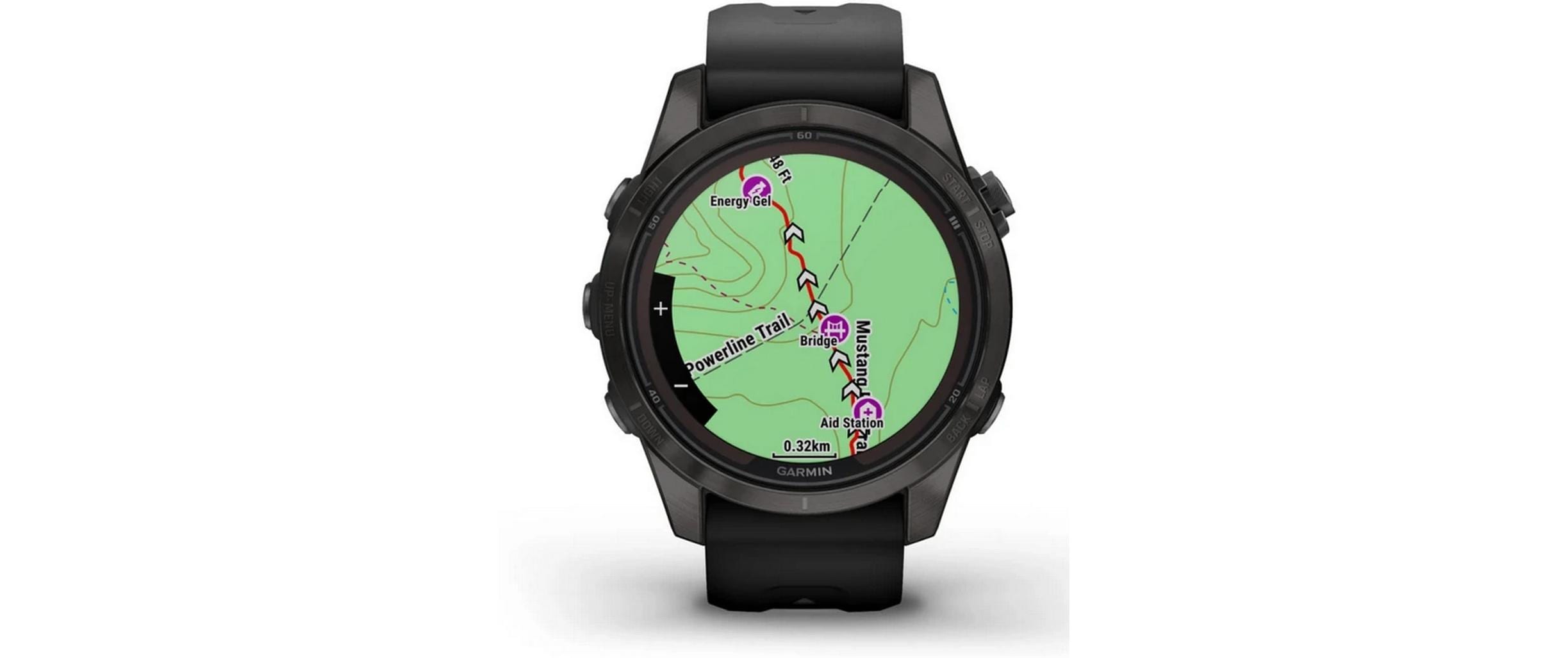 GARMIN GPS-Sportuhr Fenix 7S Pro Sapphire Solar Edition Schwarz