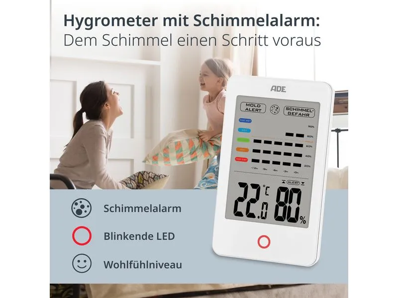 ADE Thermo-/Hygrometer digital Weiss ADE Thermo-/Hygrometer digital Weiss