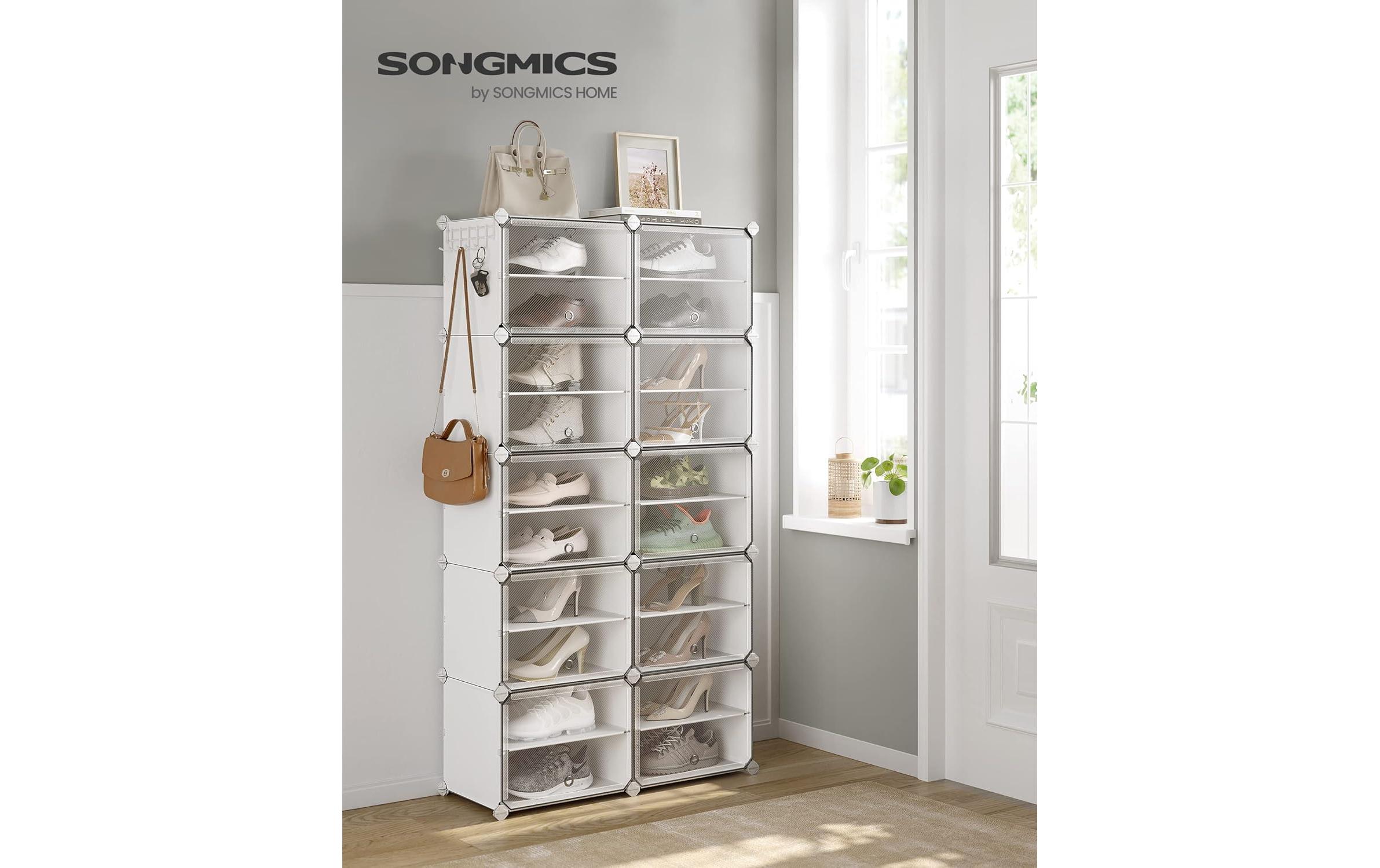 Songmics Schuhregal 82 x 152 cm, Weiss