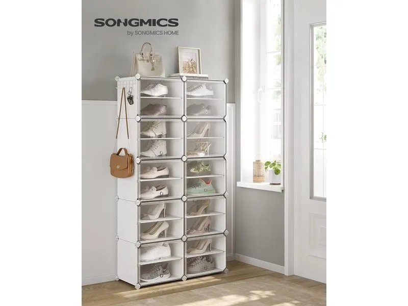 Songmics Schuhregal 82 x 152 cm, Weiss