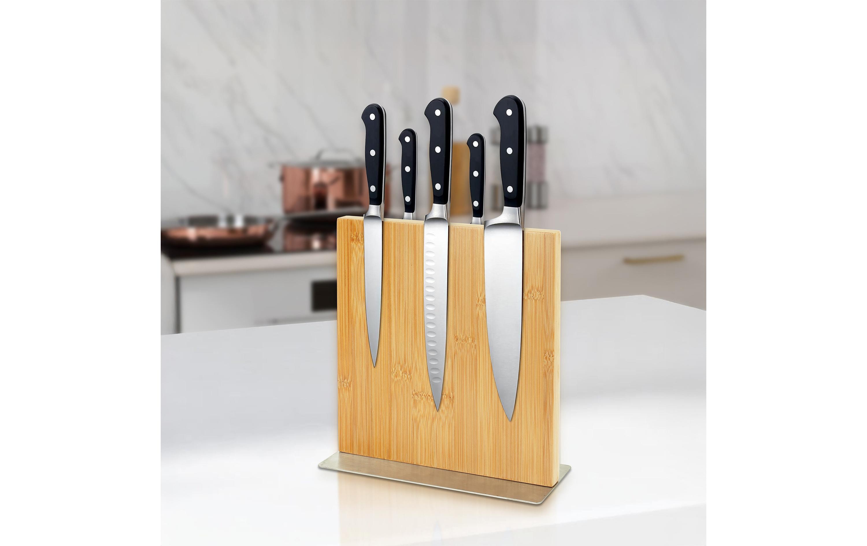 relaxdays Messerblock Hellbraun