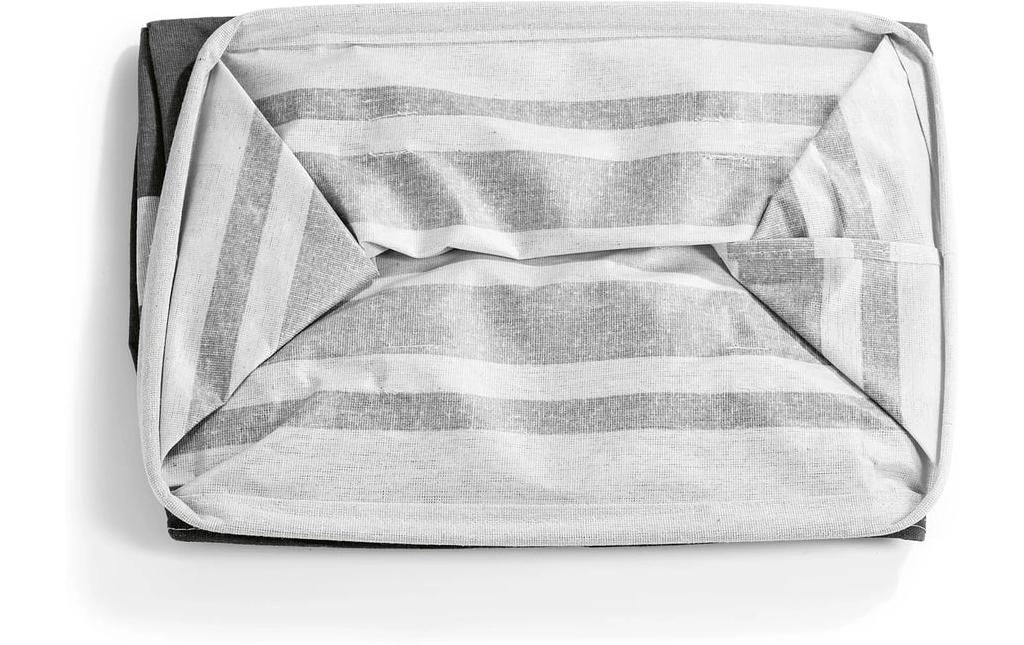 EASYmaxx Aufbewahrungskorb faltbar 2er-Set 75 l - Grau/Weiss