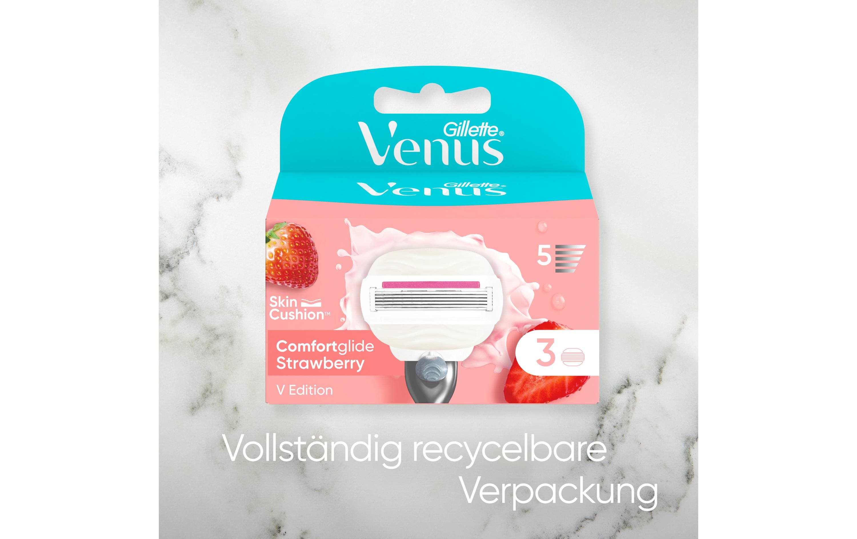 Gillette Venus Rasierklingen Comfortglide Strawberry Scent 4 Stück