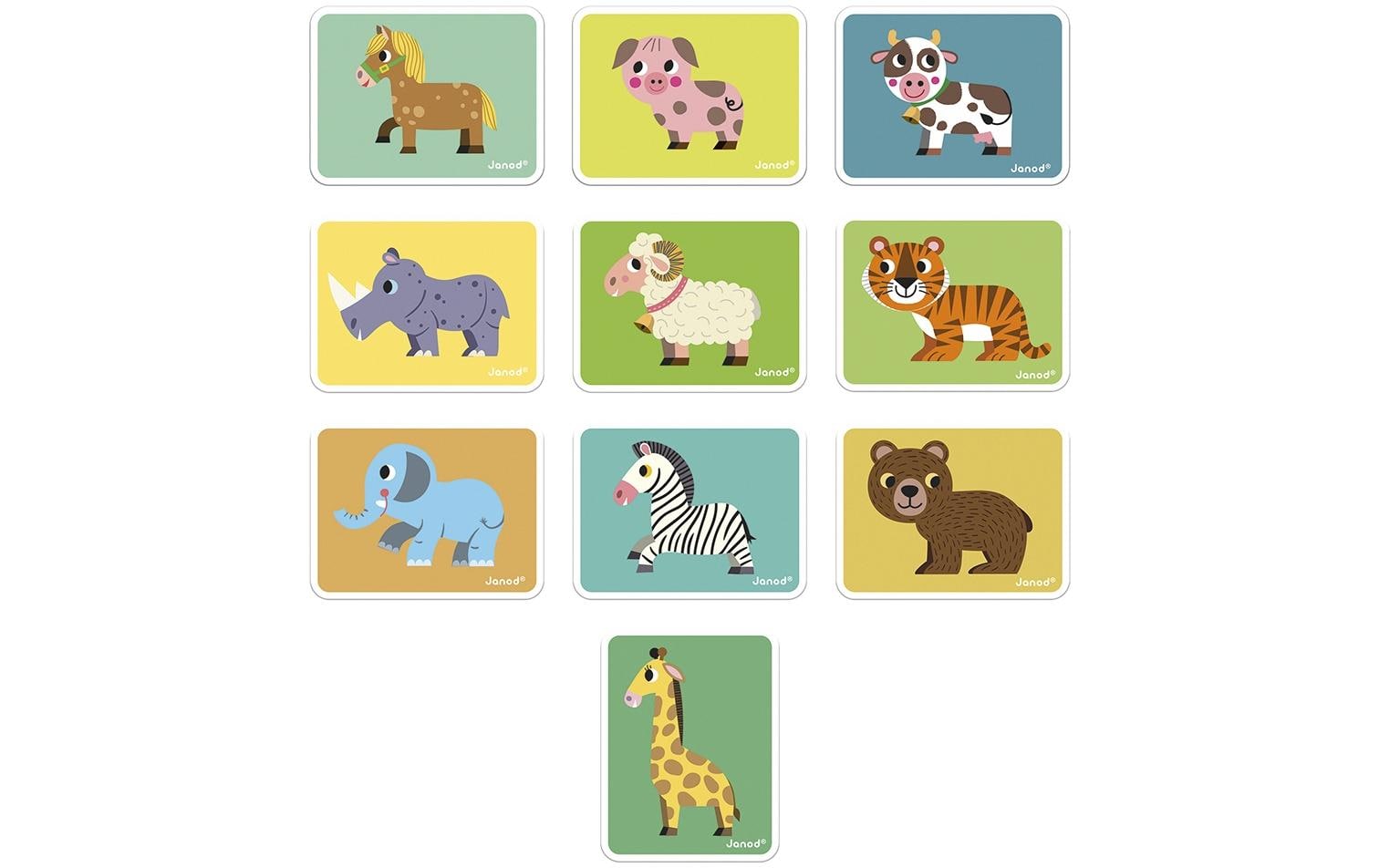 Janod Beschäftigungsspielzeug Magnetbuch Tiere