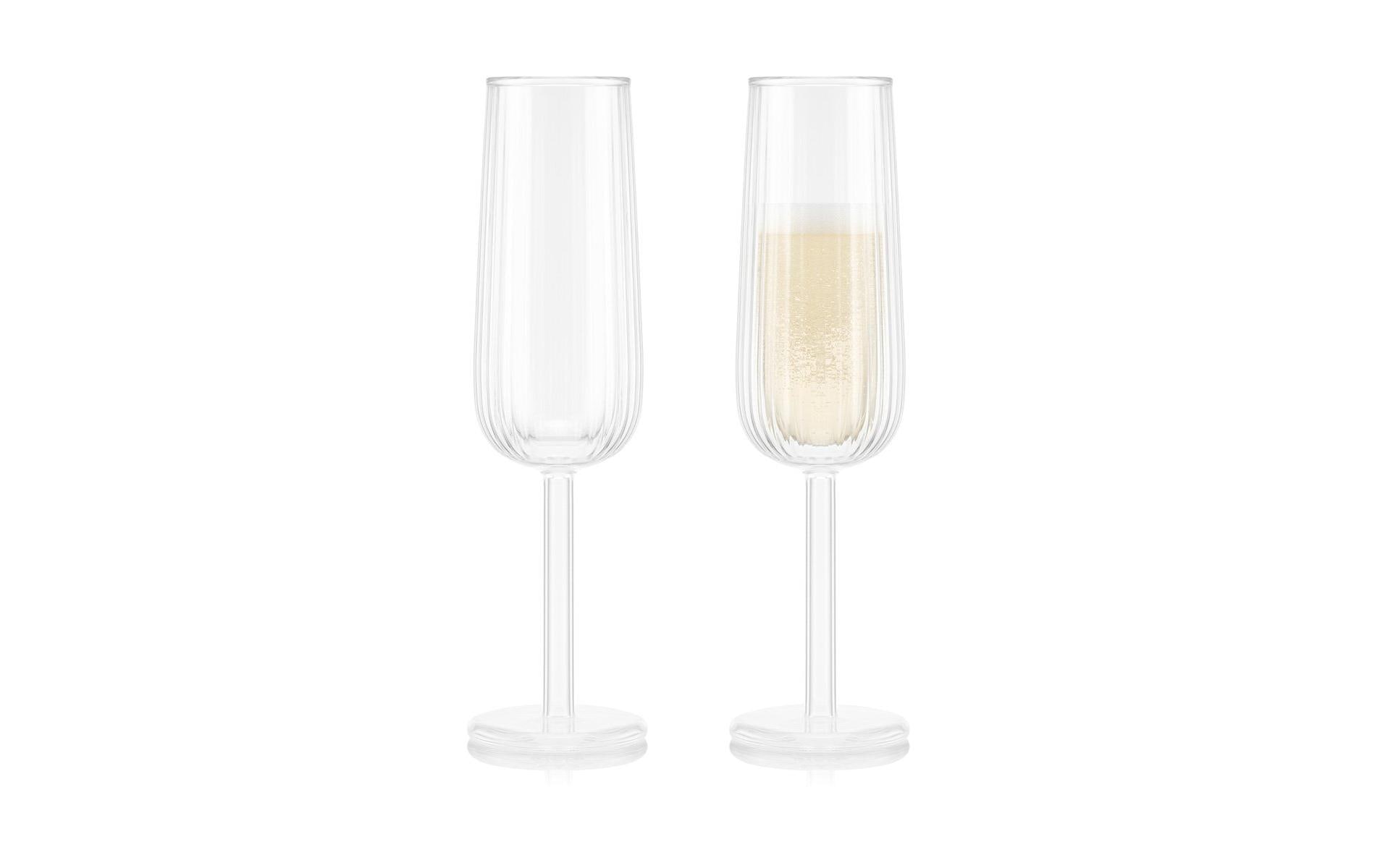 Bodum Glas Champagnerflöte Douro 2er Set Transparent, 0.3 l
