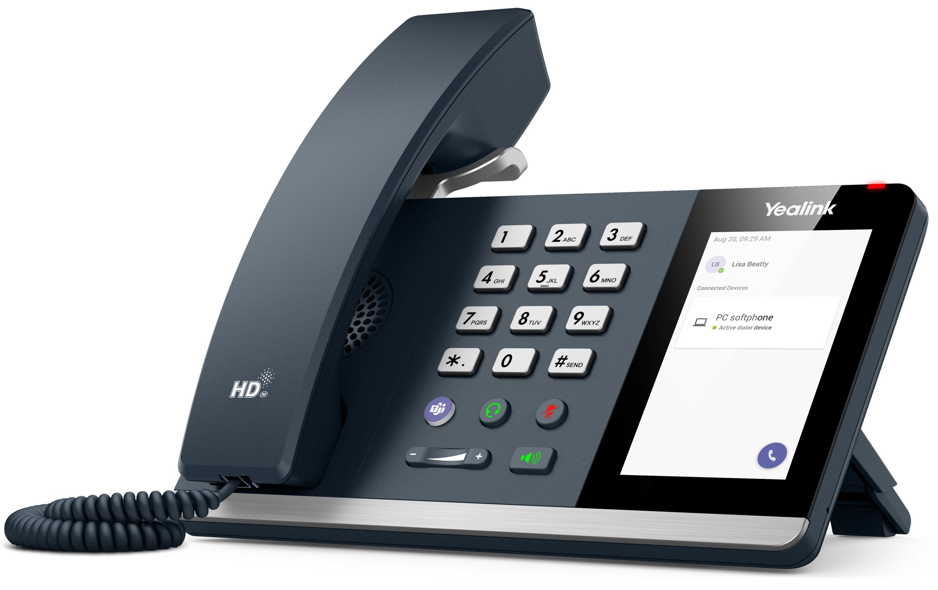 Yealink Tischtelefon MP45 Teams Edition Grau/Schwarz