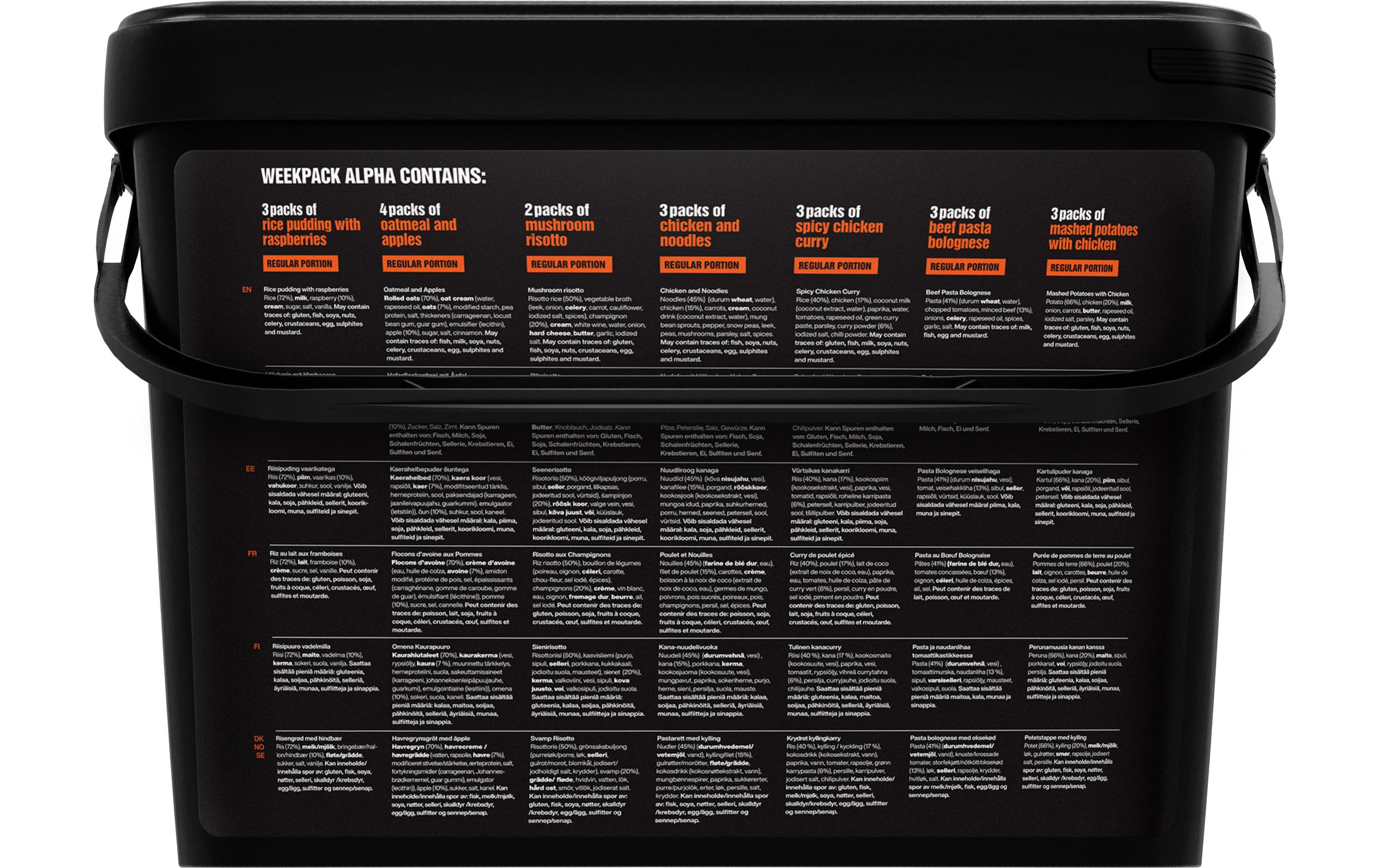 Tactical Foodpack Hauptgericht Week Pack Alpha